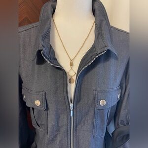 EUC Women’s grey-black belted shirt dress. Sz 16. Fantastic casual dress.